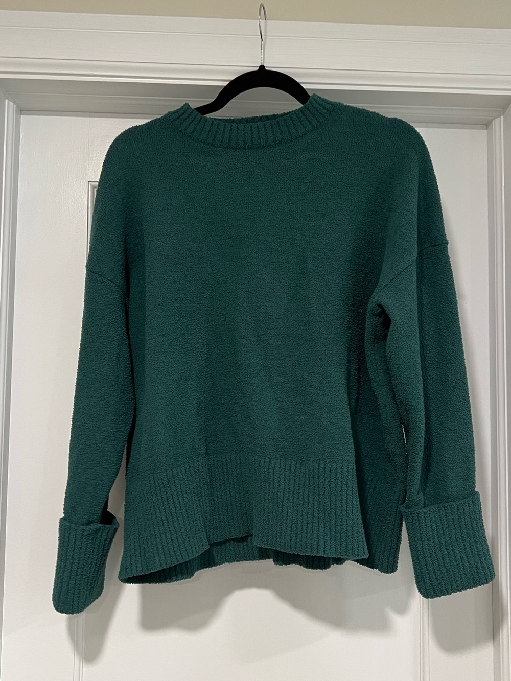 Relaxed Crewneck Sweater in Dark Teal